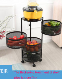 4 Layer Round Shape Kitchen Rack