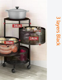 4 Layer Round Shape Kitchen Rack