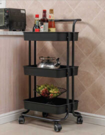 3 Layer Trolley Rack (Black Colour)