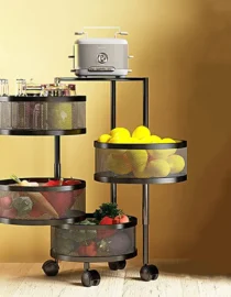 4 Layer Round Shape Kitchen Rack